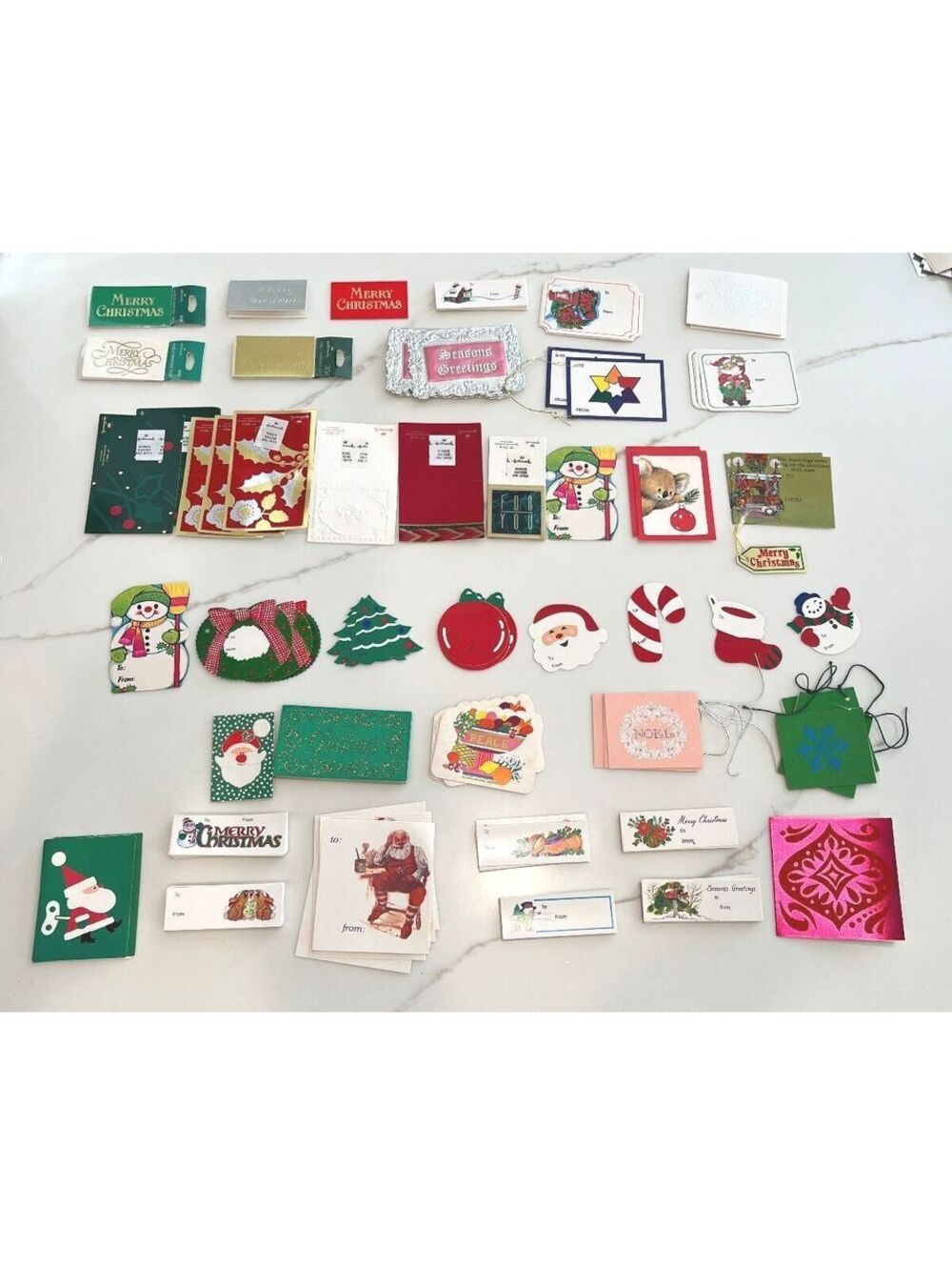 Vintage Multi Brand 50's -90's Christmas Ephemera Lot W Stickers & Gift Tags
